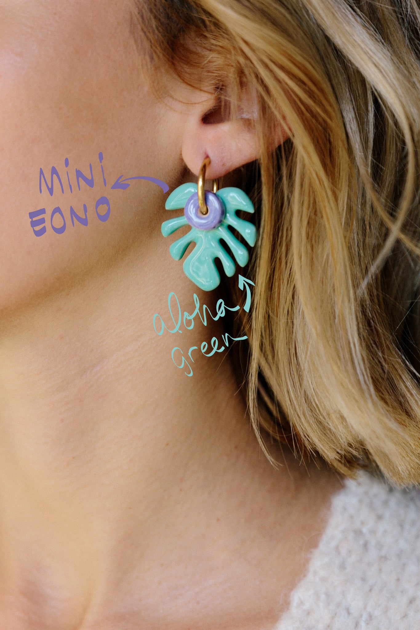 Pendientes Aloha Green | XL